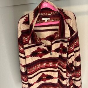 Women Maurice’s Aztec Pullover Sweater Size 3xl